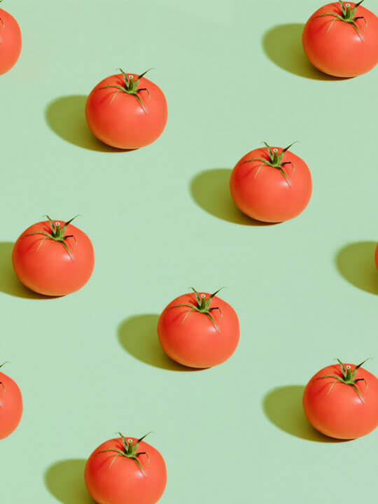 Immagine con pomodori, fonte di licopene